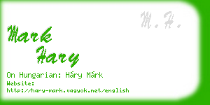 mark hary business card