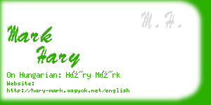 mark hary business card